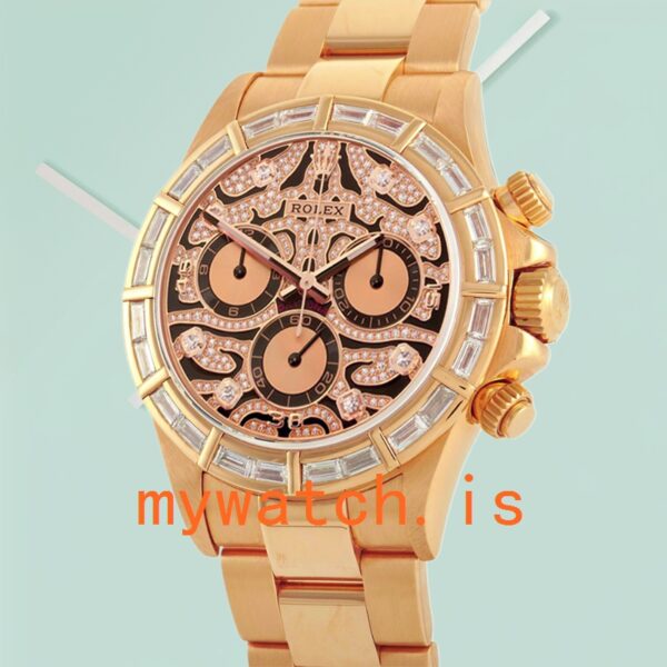 Rolex Daytona Men’s 40mm 116568 Rose Gold Dial Diamond Bezel - Image 4