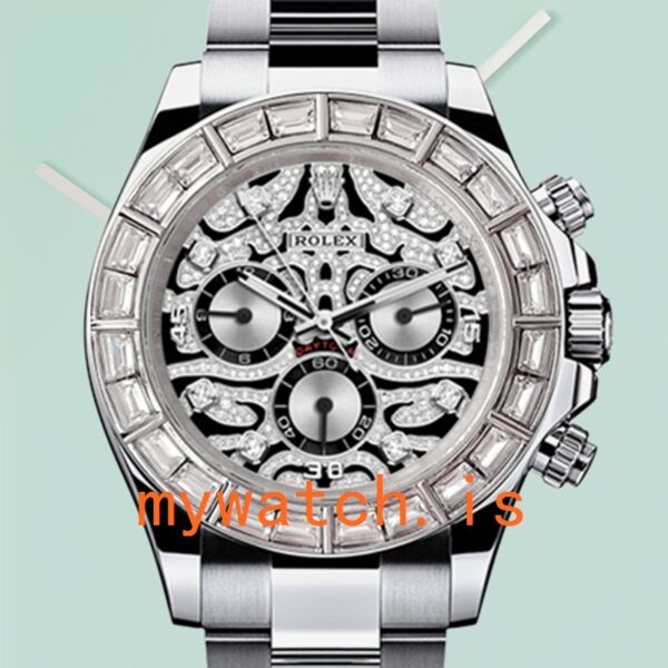 Rolex Daytona 116589 40mm Men’s Diamond Bezel Silver Dial