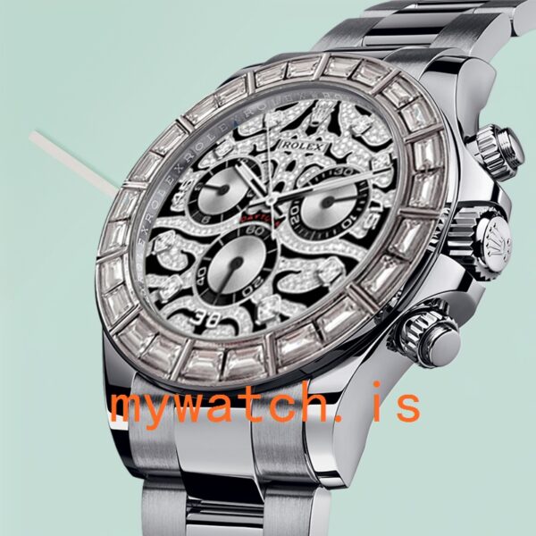 Rolex Daytona 116589 40mm Men’s Diamond Bezel Silver Dial - Image 4