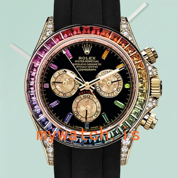Rolex Daytona Men’s 116598 40mm Rubber Band Diamond Bezel