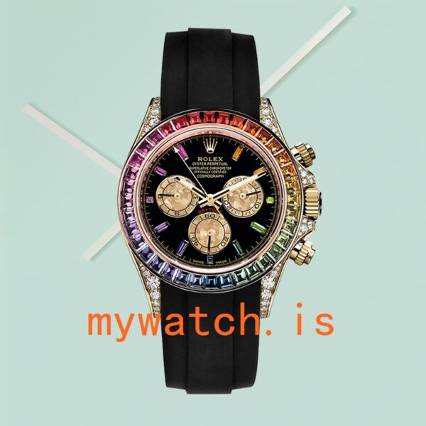 Rolex Daytona Men’s 116598 40mm Rubber Band Diamond Bezel - Image 2