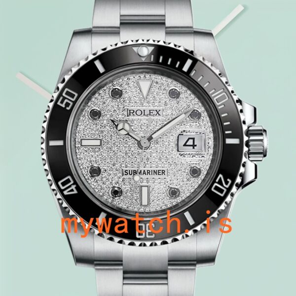 Rolex Submariner 40mm Men’s 116610 Automatic Diamond Paved Dial
