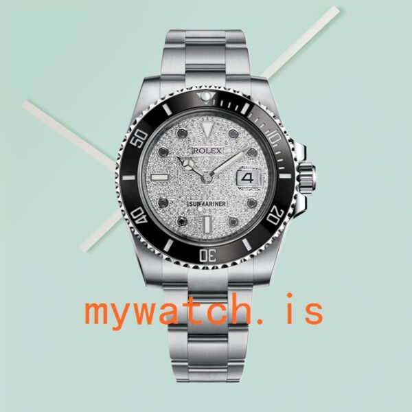 Rolex Submariner 40mm Men’s 116610 Automatic Diamond Paved Dial - Image 2