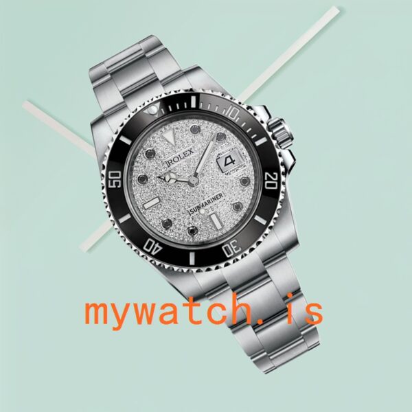 Rolex Submariner 40mm Men’s 116610 Automatic Diamond Paved Dial - Image 4
