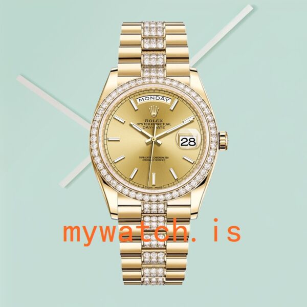 Rolex Day-Date 36mm Men’s 118348 Diamond Bezel - Image 5