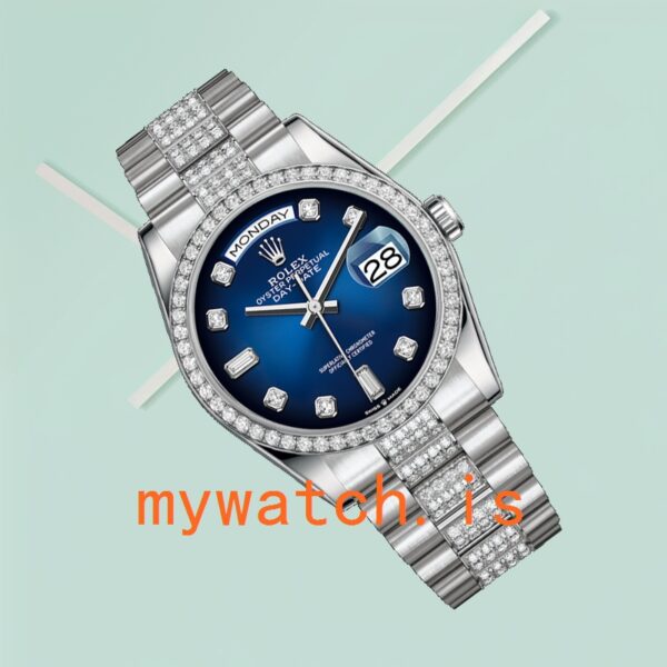 Rolex Day-Date 36mm Men’s 128349 Blue Dial - Image 4