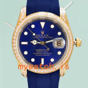 Rolex Submariner 40mm 16613 Men’s Gold-tone Blue Dial