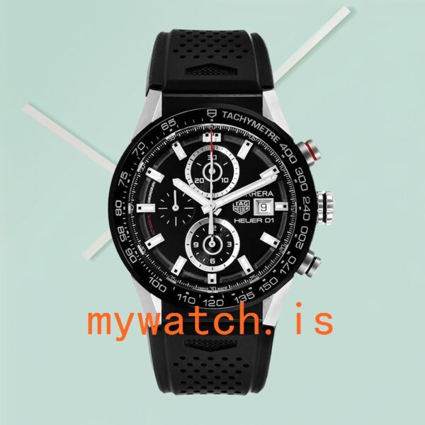 Tag Heuer Carrera 43mm Men’s CAR201Z.BA0714 Black Dial - Image 2