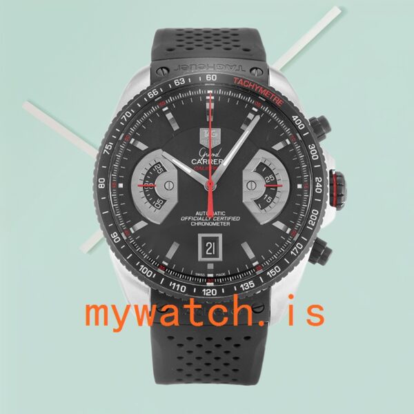 Tag Heuer Grand Carrera 43mm Men’s CAV511C.FT6016 Silver-tone - Image 2