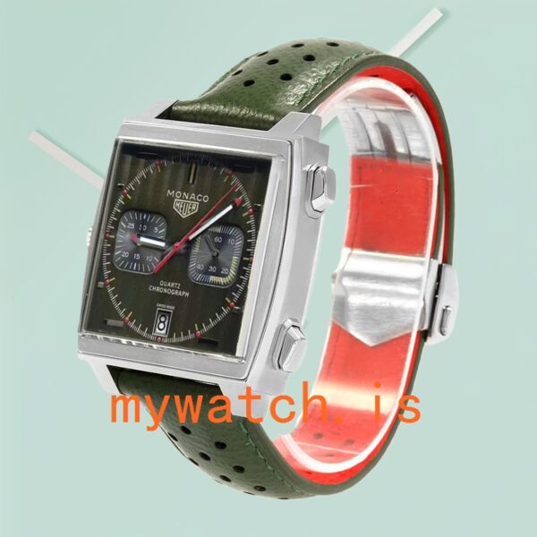 Tag Heuer Monaco 40mm CAW211E.FC6414 Men’s Leather Strap - Image 3