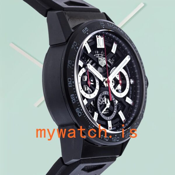 Tag Heuer Carrera 43mm Men’s CBG2090.FT6145 Rubber Band - Image 2