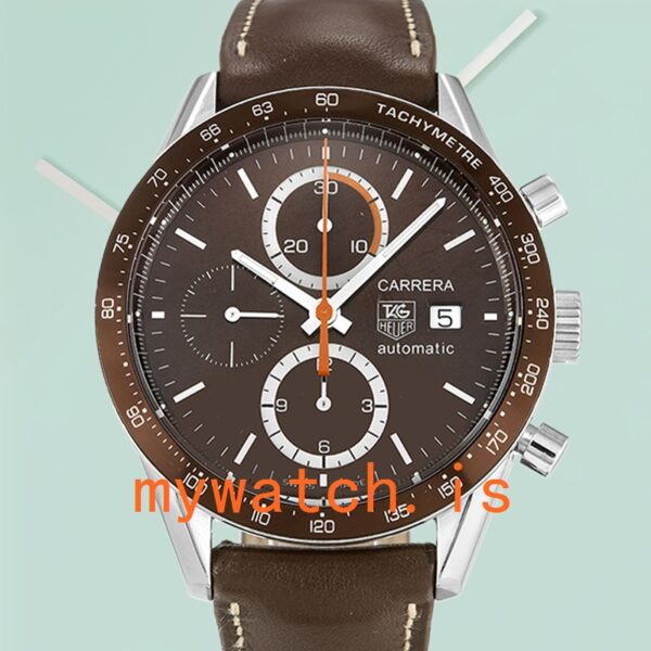 Tag Heuer Carrera 43mm Men’s CV2013.FC6234 Silver-tone Brown Dial