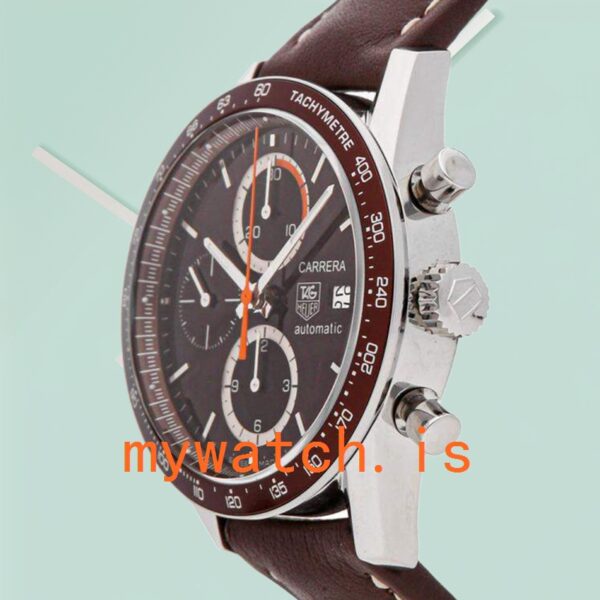 Tag Heuer Carrera 43mm Men’s CV2013.FC6234 Silver-tone Brown Dial - Image 3
