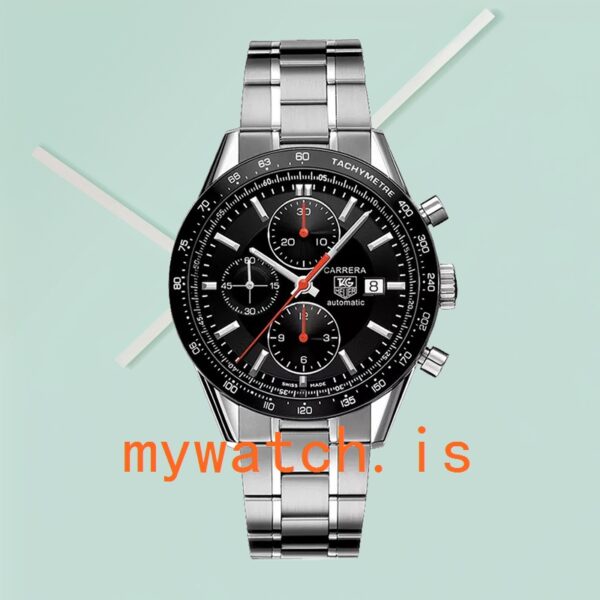 Tag Heuer Carrera Men’s CV2014.BA0794 43mm Stainless Steel Black Dial - Image 4