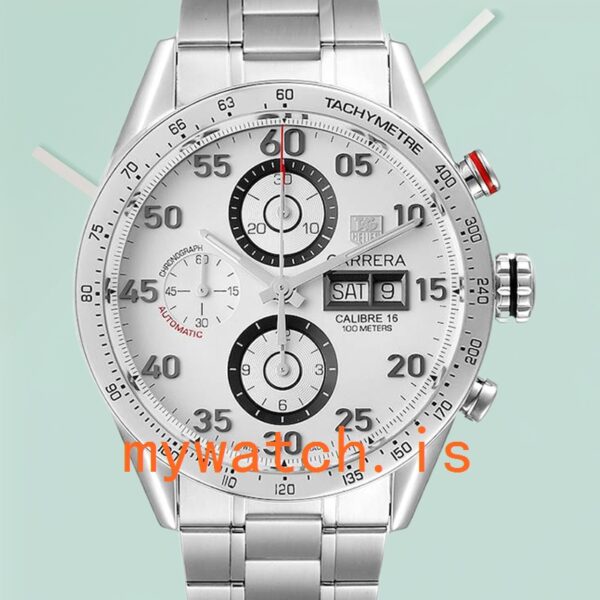Tag Heuer Carrera Men’s 43mm CV2A11 White Dial Silver-tone