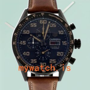 Tag Heuer Carrera Men’s 43mm CV2A84.FC6394 Leather Strap