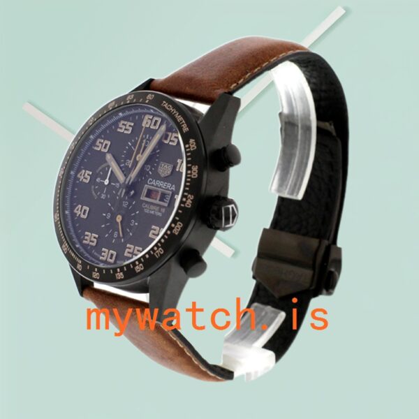 Tag Heuer Carrera Men’s 43mm CV2A84.FC6394 Leather Strap - Image 4