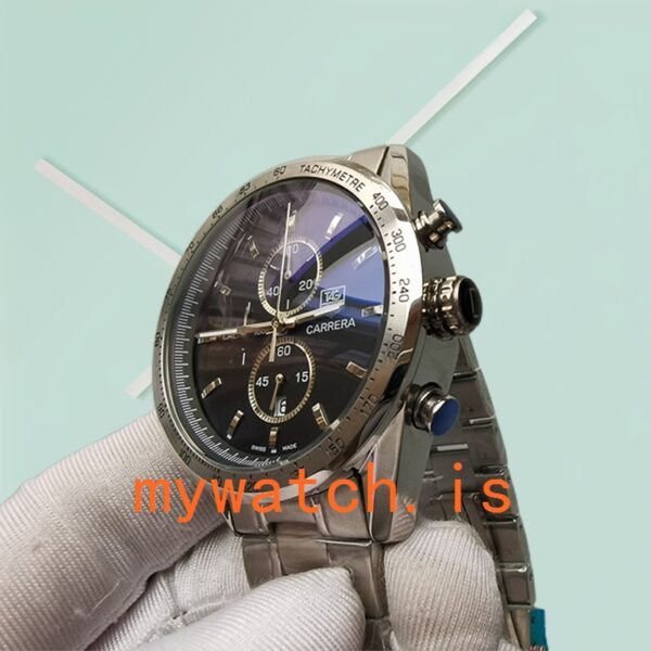 Tag Heuer Carrera 43mm Men’s CarreraBKSB005 Japanese Quartz Bracelet - Image 4