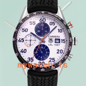 Tag Heuer Carrera Men’s 43mm CarreraWAR009 Silver-tone White Dial