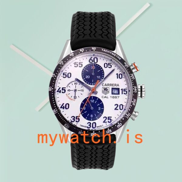 Tag Heuer Carrera Men’s 43mm CarreraWAR009 Silver-tone White Dial - Image 3