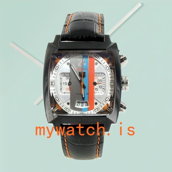 Tag Heuer Monaco Men’s 40mm MonacoWSL001 Leather Strap - Image 2