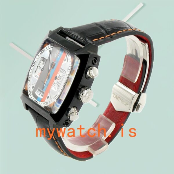 Tag Heuer Monaco Men’s 40mm MonacoWSL001 Leather Strap - Image 3