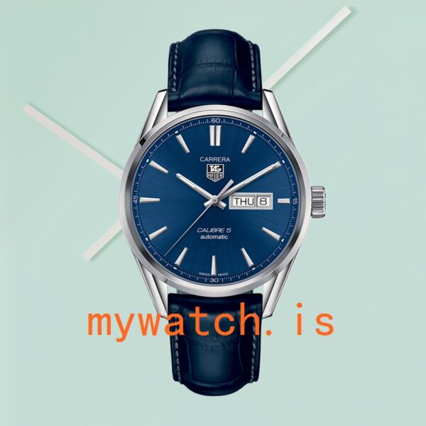 Tag Heuer Carrera Men’s WAR201E.FC6292 43mm Silver-tone Blue Dial - Image 2