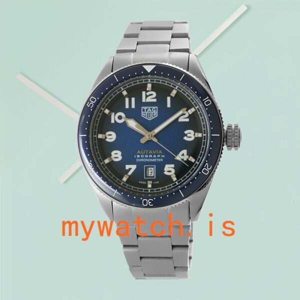 Tag Heuer Autavia WBE5116.EB0173 Men’s 44mm Blue Dial Silver-tone - Image 2