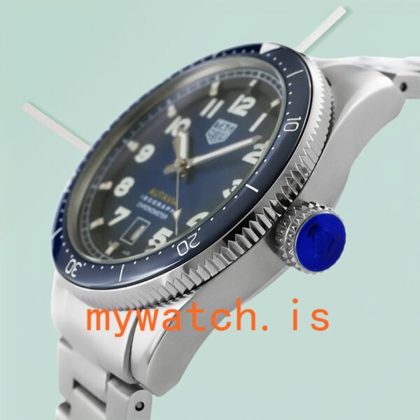 Tag Heuer Autavia WBE5116.EB0173 Men’s 44mm Blue Dial Silver-tone - Image 3