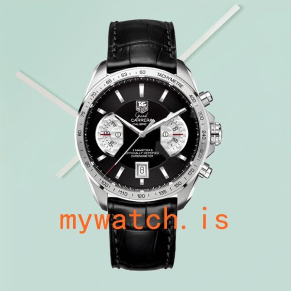 Tag Heuer Grand Carrera Men 43mm CAV511A.FC6225 Quartz Silver-tone - Image 2