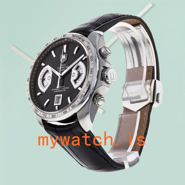 Tag Heuer Grand Carrera Men 43mm CAV511A.FC6225 Quartz Silver-tone - Image 3