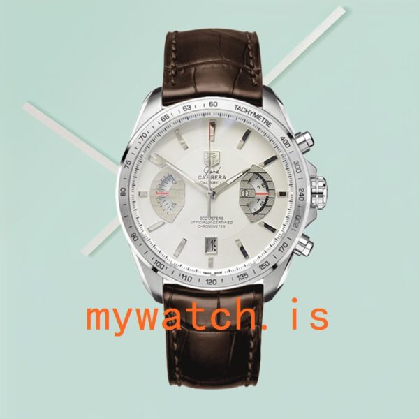 Tag Heuer Grand Carrera 43mm CAV511B.FC6231 Men Leather Strap Quartz - Image 2