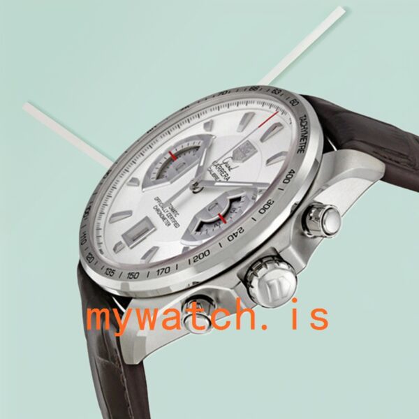 Tag Heuer Grand Carrera 43mm CAV511B.FC6231 Men Leather Strap Quartz - Image 3
