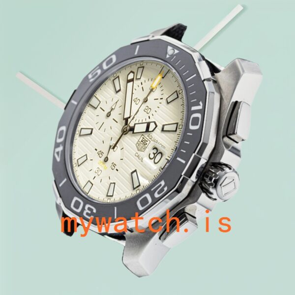 Tag Heuer Aquaracer Men CAY211A-003 43mm Silver-tone Leather Strap - Image 3