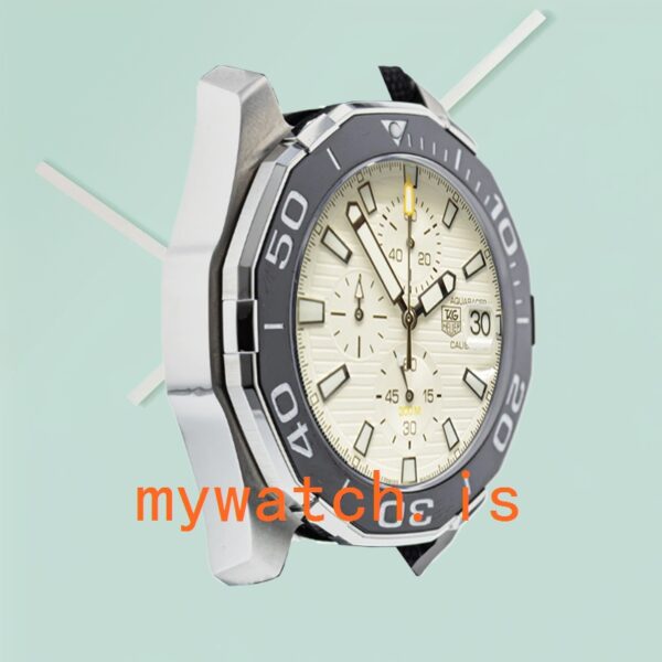 Tag Heuer Aquaracer Men CAY211A-003 43mm Silver-tone Leather Strap - Image 4