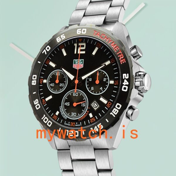 Tag Heuer Formula 1 CAZ1014-001 Men 43mm Black Dial Bracelet - Image 4