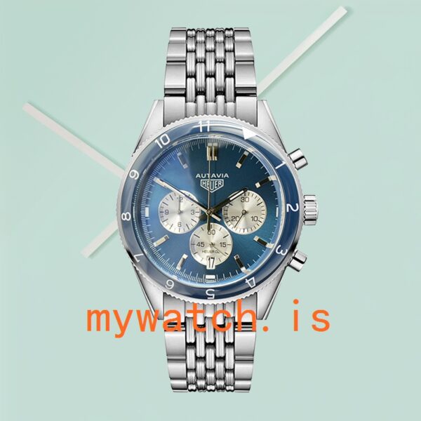 Tag Heuer Autavia CBE2110-005 Men 43mm Silver-tone Blue Dial - Image 2