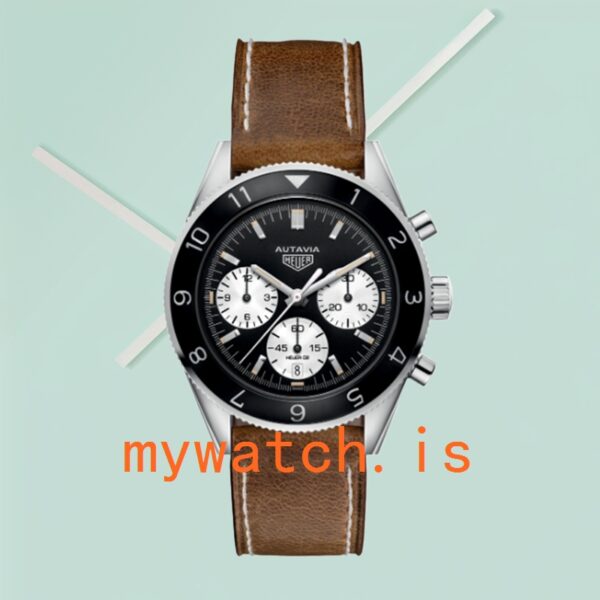 Tag Heuer Autavia Men CBE2110.FC8226 43mm Leather Strap Silver-tone - Image 2