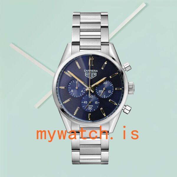 Tag Heuer Carrera Men CBK221B-002 43mm Blue Dial Quartz - Image 2