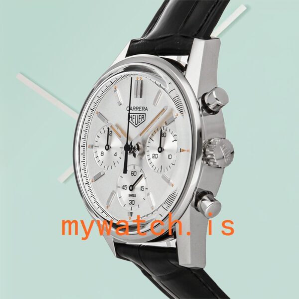 Tag Heuer Carrera CBK221B.FC6479 Men 43mm Stainless Steel White Dial - Image 2