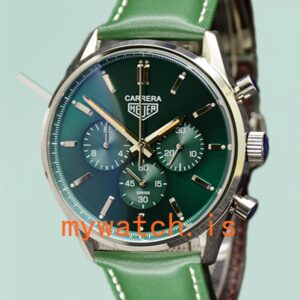 Tag Heuer Carrera 43mm Men CBK221F.FC6479-001 Leather Strap Stainless Steel