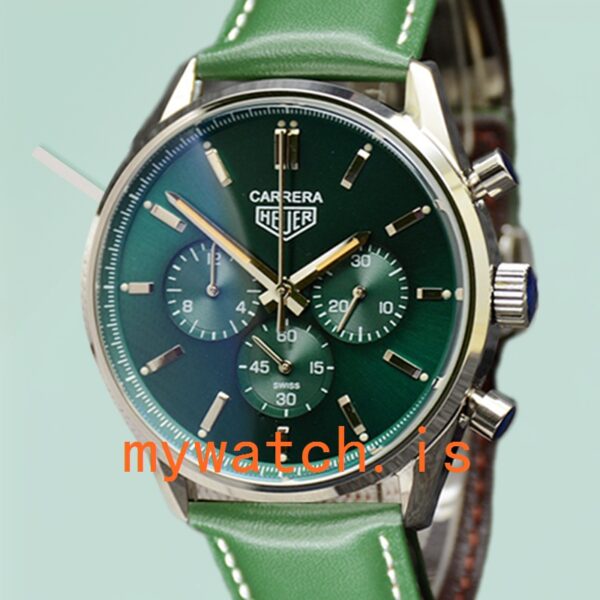 Tag Heuer Carrera 43mm Men CBK221F.FC6479-001 Leather Strap Stainless Steel