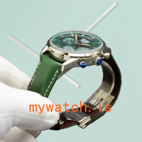 Tag Heuer Carrera 43mm Men CBK221F.FC6479-001 Leather Strap Stainless Steel - Image 4