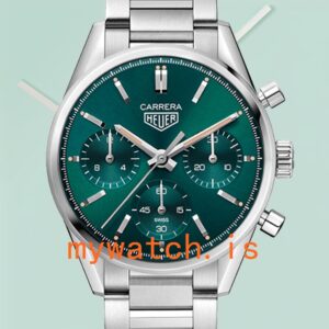 Tag Heuer Carrera Men CBK221F.FC6479-002 43mm Silver-tone Green Dial
