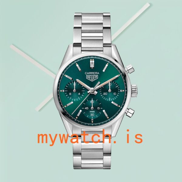 Tag Heuer Carrera Men CBK221F.FC6479-002 43mm Silver-tone Green Dial - Image 2