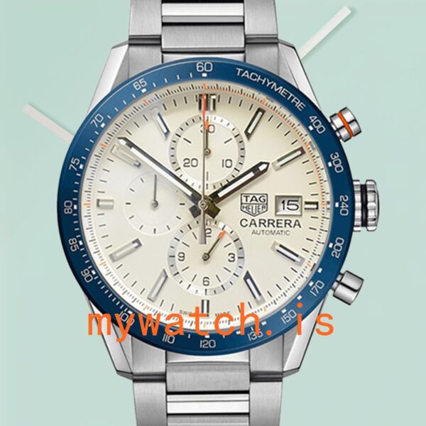 Tag Heuer Carrera 43mm CBM2110-002 Men Stainless Steel White Dial