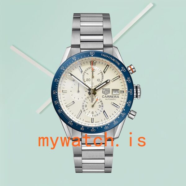 Tag Heuer Carrera 43mm CBM2110-002 Men Stainless Steel White Dial - Image 2