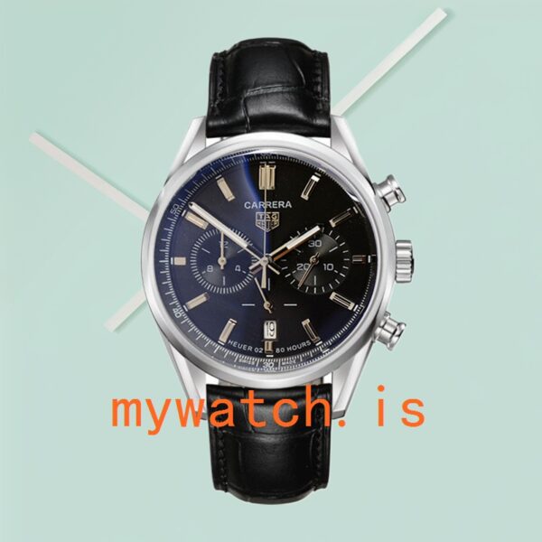 Tag Heuer Carrera CBN2010.BA0642-001 Men 43mm Quartz Leather Strap - Image 2