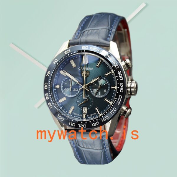 Tag Heuer Carrera CBN2A5A-001 43mm Men Leather Strap Stainless Steel - Image 2
