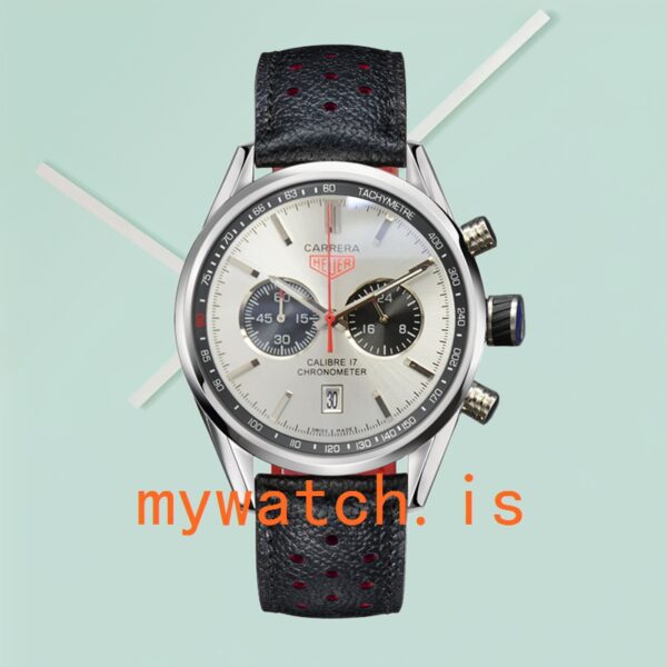 Tag Heuer Carrera 43mm CV2119.FC6310 Men Leather Strap - Image 2